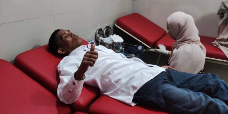 Meriahkan HUT ke-7, SMSI Sultra Gandeng PMI Gelar Donor Darah